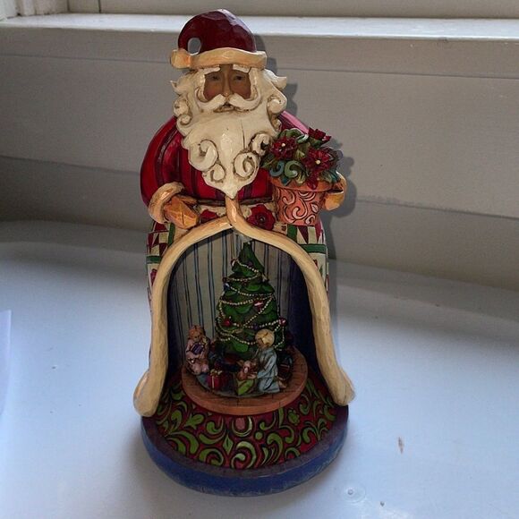 Jim Shore 2007 Christmas Spirit Lives Within Santa Revolving Musical Figurine - Picture 1 of 7